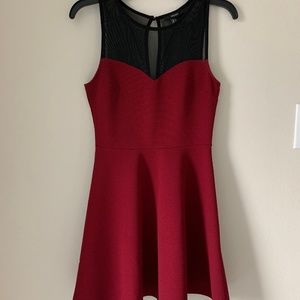 Forever 21 Illusion Sweetheart Neckline Skater Dress